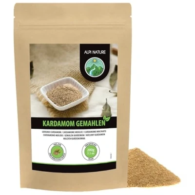 Afbeelding van Gemalen kardemom (200 g), kardemompoeder 100% natuurlijk, natuurlijk zonder toevoegingen