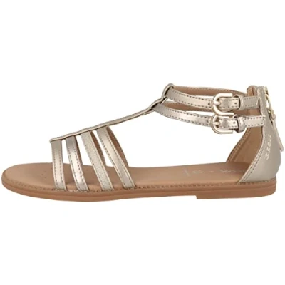 Afbeelding van Geox Sandal Karly GIRL Sandalen voor kinderen, Maat: 38, Platinum Hoogwaardig imitatieleer