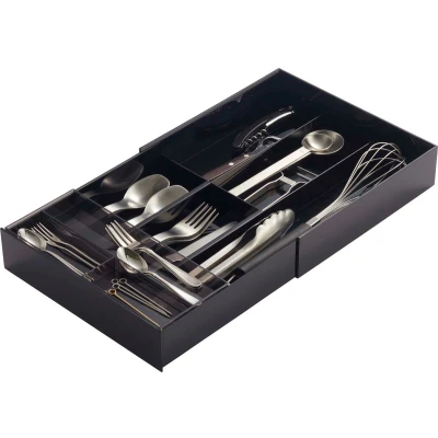 Afbeelding van Yamazaki Extendable cutlery tray with slide Tower Black