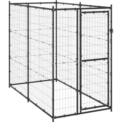 Afbeelding van vidaXL Hondenkennel voor buiten 110x220x180 cm staal