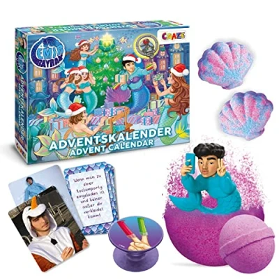 Afbeelding van CRAZE Tiktok Star Emir Bayrak Mermaid Toy adventskalender 2022 voor kinderen, kerstkalender kinderen met Inkee badballen, compund mix en exclusieve inhoud 40522