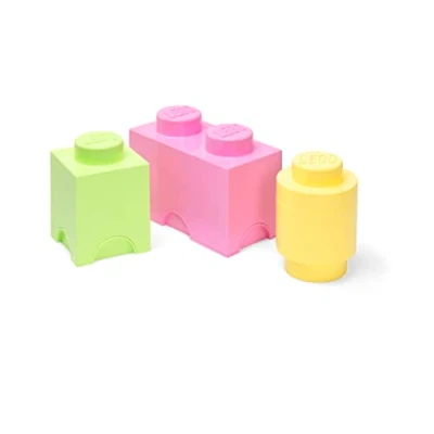Afbeelding van Opbergbox Brick Pastel Set van 3 Stuks 4014