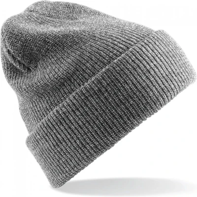 Afbeelding van Beechfield Heritage Beanie B425 Heather Grey