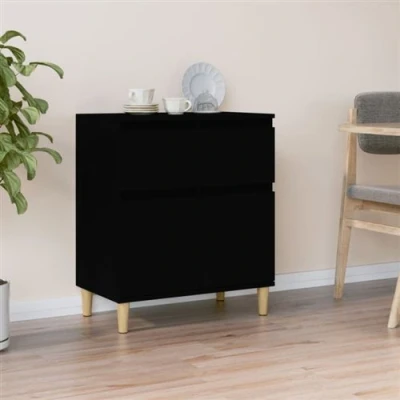 Image de vidaXL Buffet Noir 60x35x70 cm Bois d&#039;ingénierie831117