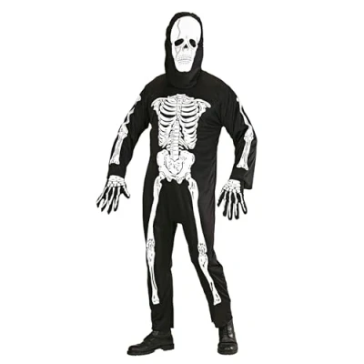 Afbeelding van Horror skelet kostuum voor volwassenen Verkleedkleding Maat L