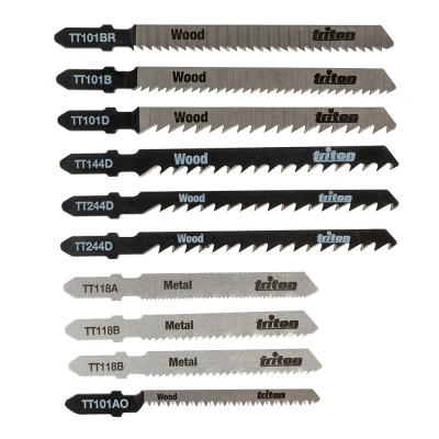 Afbeelding van Triton 10 delige decoupeerzaagbladen set hout/metaal