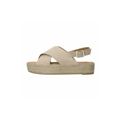 Afbeelding van Sacha Dames Beige suède plateau sandalen Maat 41