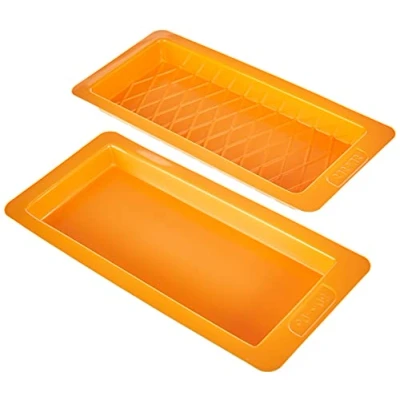 Afbeelding van Ibili 793500 set van 2 gladde nougatvormen + ruiten, polyethyleen