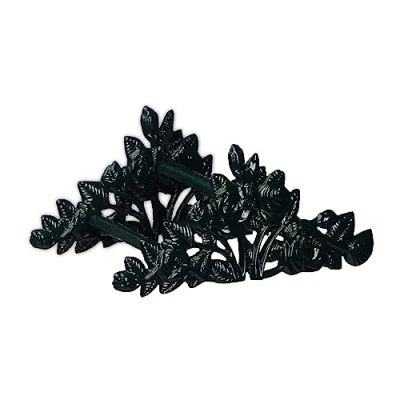 Afbeelding van Relaxdays antieke tuinslanghouder slanghouder muur bladeren &amp; rozen gietijzer groen