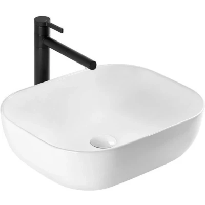 Afbeelding van REA Mona Slim Opzetwastafel Waskom 50.5 x 40 14 cm Glans Wit
