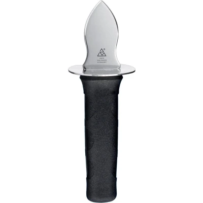 Afbeelding van Triangle Professioneel Oestermes RVS met Zwart Kunststof Heft 17 cm Veiligheidskrop