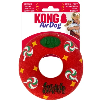 Afbeelding van Kong Holiday Xmas Airdog Donut Hondenspeelgoed Ø12 cm Medium