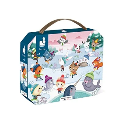 Image de Puzzle Janod bataille de boule neige 36 pièces