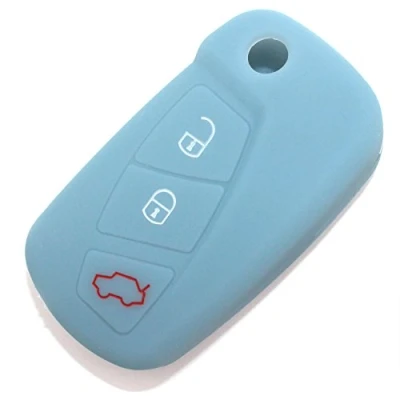 Afbeelding van CoverYourKey Finest Folia FE 3 knoppen autosleutelhoes asgrijs