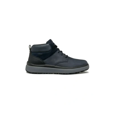 Afbeelding van Geox Granito GRIP Sneakers hoog, Heren, Maat: 41, Navy Leer/ synthetisch