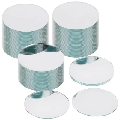 Afbeelding van Belle Vous 100 Pak Ronde Spiegel Tegels 7,5 cm Glazen voor DIY Projecten, Hobby &amp; Huisdecoratie Mozaïek Decor Spiegels Woonkamer Slaapkamer