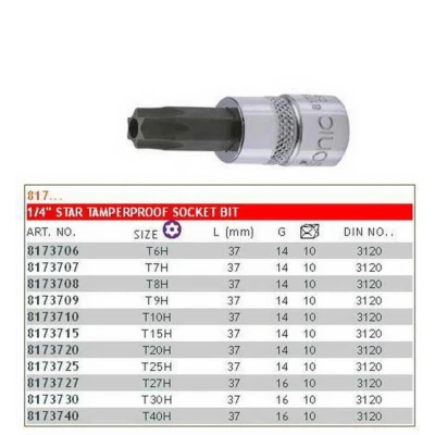 Afbeelding van Stiftbuchse 1/4&quot; TORX SONIC 8173725
