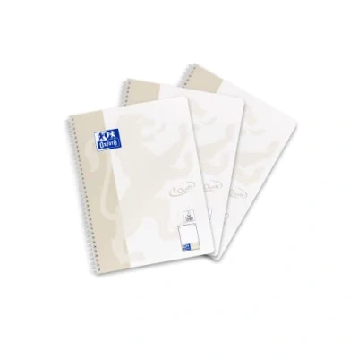 Afbeelding van Oxford Touch Notitieboek, A4, gestippeld, 80 vellen, lichtgrijs, 3 stuks