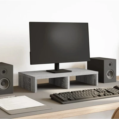 Afbeelding van vidaXL Monitorstandaard 50x27x10 cm bewerkt hout grijs sonoma eiken