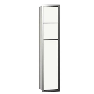 Afbeelding van Emco Asis Module 150 inbouwtoiletmodule 17,4x80,5x15 cm, chroom glas/wit