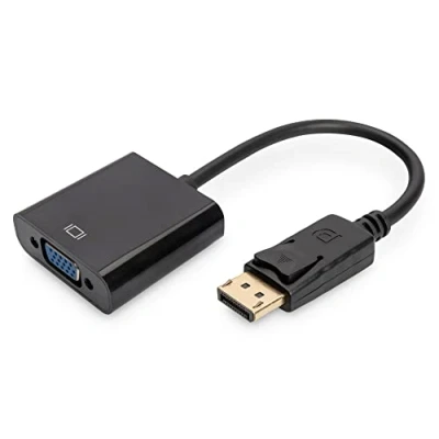 Afbeelding van Digitus AK 340403 001 S DisplayPort / VGA Adapter [1x stekker 1x bus] Zwart 15.00 cm