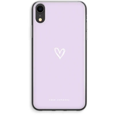 Afbeelding van Case Company® hoesje geschikt voor iPhone XR Klein hartje paars Soft Cover Telefoonhoesje Bescherming aan alle Kanten en Schermrand