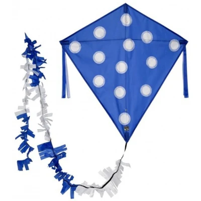 Afbeelding van Wolkenstürmer Vlieger Eddy Dots 75 Cm Polyester Blauw 3 delig