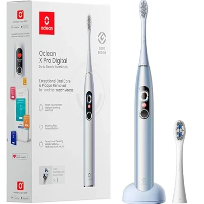 Afbeelding van Oclean X Pro Digital Elektrische Tandenborstel Personaliseerbaar Poetsplan Touchscreen Zilver C01000382