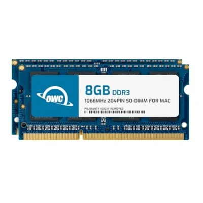 Afbeelding van OWC 16 GB (2 x 8 GB) DDR3 PC8500 ECC nr 1066 MHz 204 pinnen van de So DIMM geheugenmodule (8566DDR3S16P), voor 2010 MacBook Pro, MacBook, Mac Mini en iMac 2009