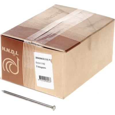 Afbeelding van Van der Loo Draadnagel platkop blank 5.0 x 110mm 5kg