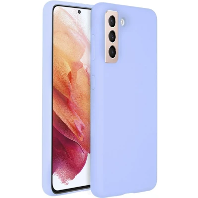 Afbeelding van Accezz Hoesje Geschikt voor Samsung Galaxy S21 Siliconen Liquid Silicone Backcover Paars