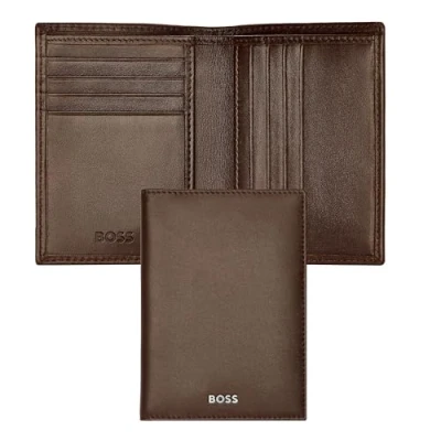 Afbeelding van HUGO BOSS Leren Kaarthoes Classic Smooth Card Case Brown Bruine