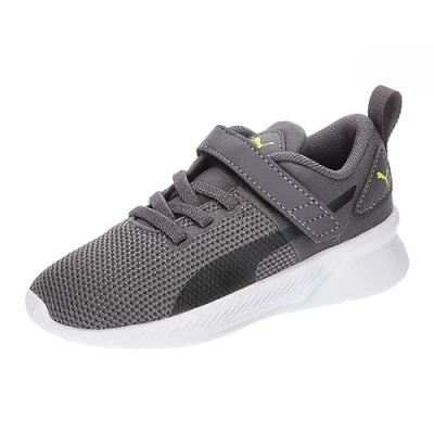 Afbeelding van PUMA Flyer Runner V Inf, uniseks babysneakers, Veelkleurig (Dark Coal Zwart Lime Smash)