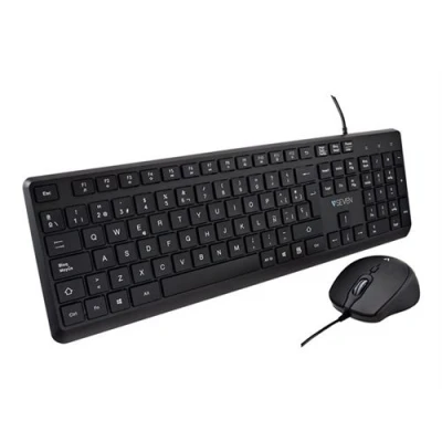 Afbeelding van Toetsenbord en muis V7 CKU350ES Zwart Qwerty Spaans