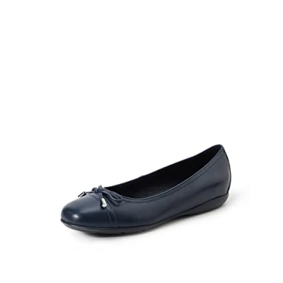 Afbeelding van Geox Annytah Ballerina&#039;s, Dames, Maat: 38.5, Navy Leer