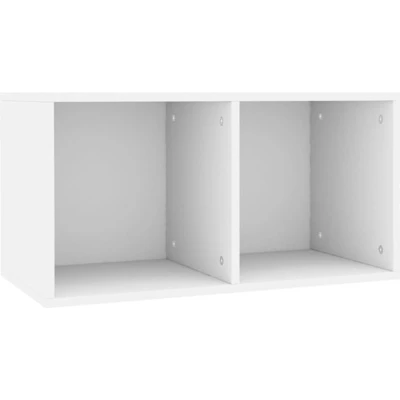 Afbeelding van Opbergbox voor LP&#39;s 71x34x36 cm bewerkt hout wit