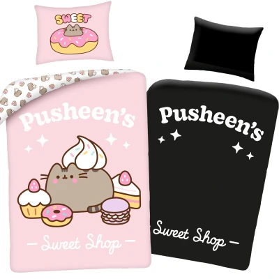 Afbeelding van Pusheen Dekbedovertrek Glow in the Dark, Sweet Eenpersoons 140 x 200 + 70 90 cm Katoen