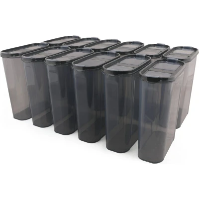Afbeelding van Asir Opslagbox set (12 stuks) Antraciet 9 x 23,5 19