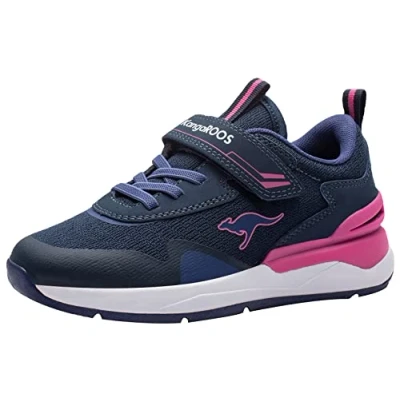 Afbeelding van Kangaroos Kdgym Sneakers laag voor kinderen, Maat: 40, Dark navy/fandango pink Imitatieleer/ textiel