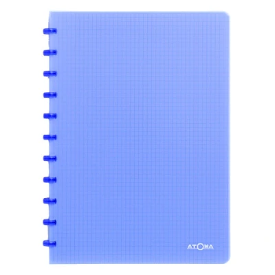 Image de Atoma Trendy cahier quadrillé A4 72 feuilles (5 mm) bleu transparent