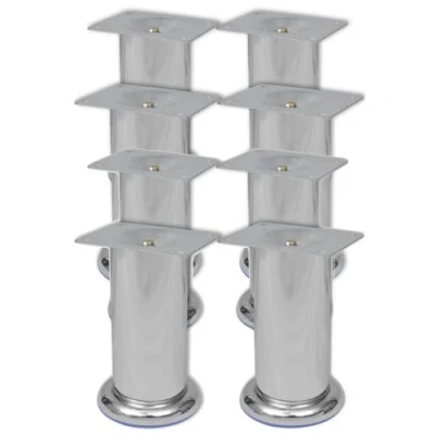 Afbeelding van vidaXL Bankpoten rond 8 st 120 mm chroomkleurig