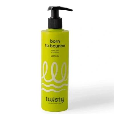 Afbeelding van Twisty Born To Bounce shampoo voor krullend haar, hydraterende vrouwen met melkzuur ureum, producten natuurlijke krullen, haar en 280 ml