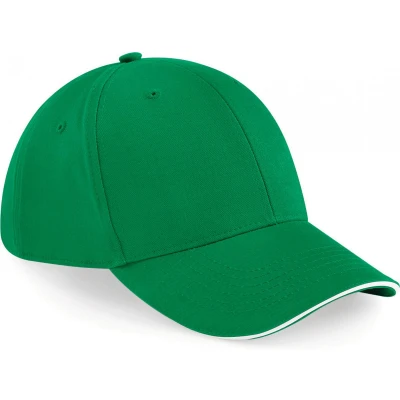 Afbeelding van Beechfield Pet Athleisure met 6 panelen B20 Kelly Green / White