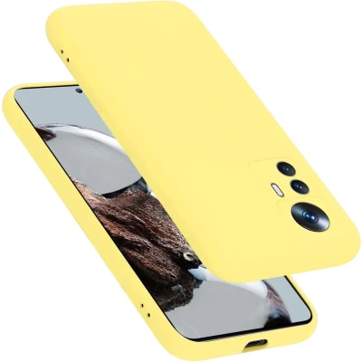 Afbeelding van Cadorabo Hoesje geschikt voor Xiaomi 12T / PRO in LIQUID GEEL Beschermhoes gemaakt van flexibel TPU silicone Case Cover