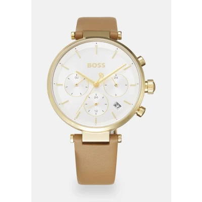 Afbeelding van BOSS Majesty Sport Chronograaf brown/silvercoloured/white, Dames, Maat: One Size, Brown/silver coloured/white
