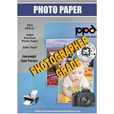 Afbeelding van PPD A4 x 100 vellen fotopapier Super Premium gesatineerd, sterk gewicht 280 g, inkjet, sneldrogend, microporeus, waterdicht 21