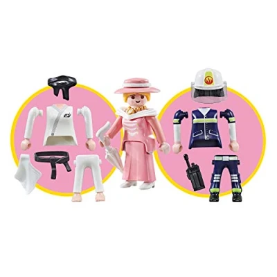 Afbeelding van Playmobil Multi Play 9855 judoka brandweervrouw en dame (folieverpakking)