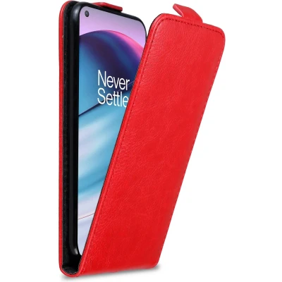 Afbeelding van Cadorabo Hoesje geschikt voor OnePlus Nord CE 5G in APPEL ROOD Beschermhoes flip design Case Cover met magnetische sluiting