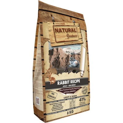 Afbeelding van Natural Greatness Rabbit Light&amp;Fit recipe 6kg hypoallergeen dieetvoer