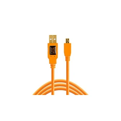Afbeelding van Tether Tools USB kabel mini B stekker, A stekker 4.60 m Oranje CU5451
